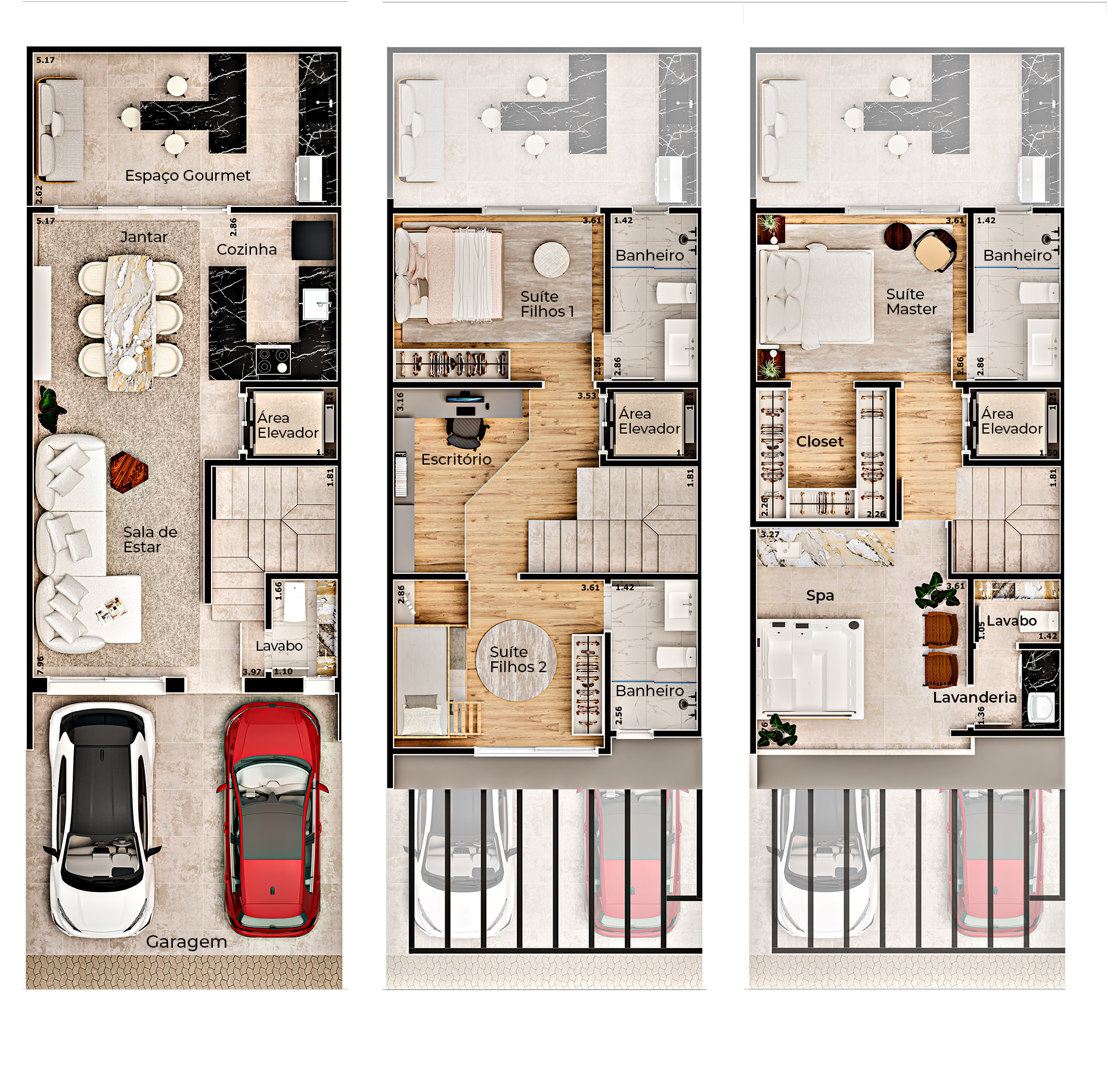 CASAS DE 167M2 NO CLUB HOUSE TAQUARAL 4