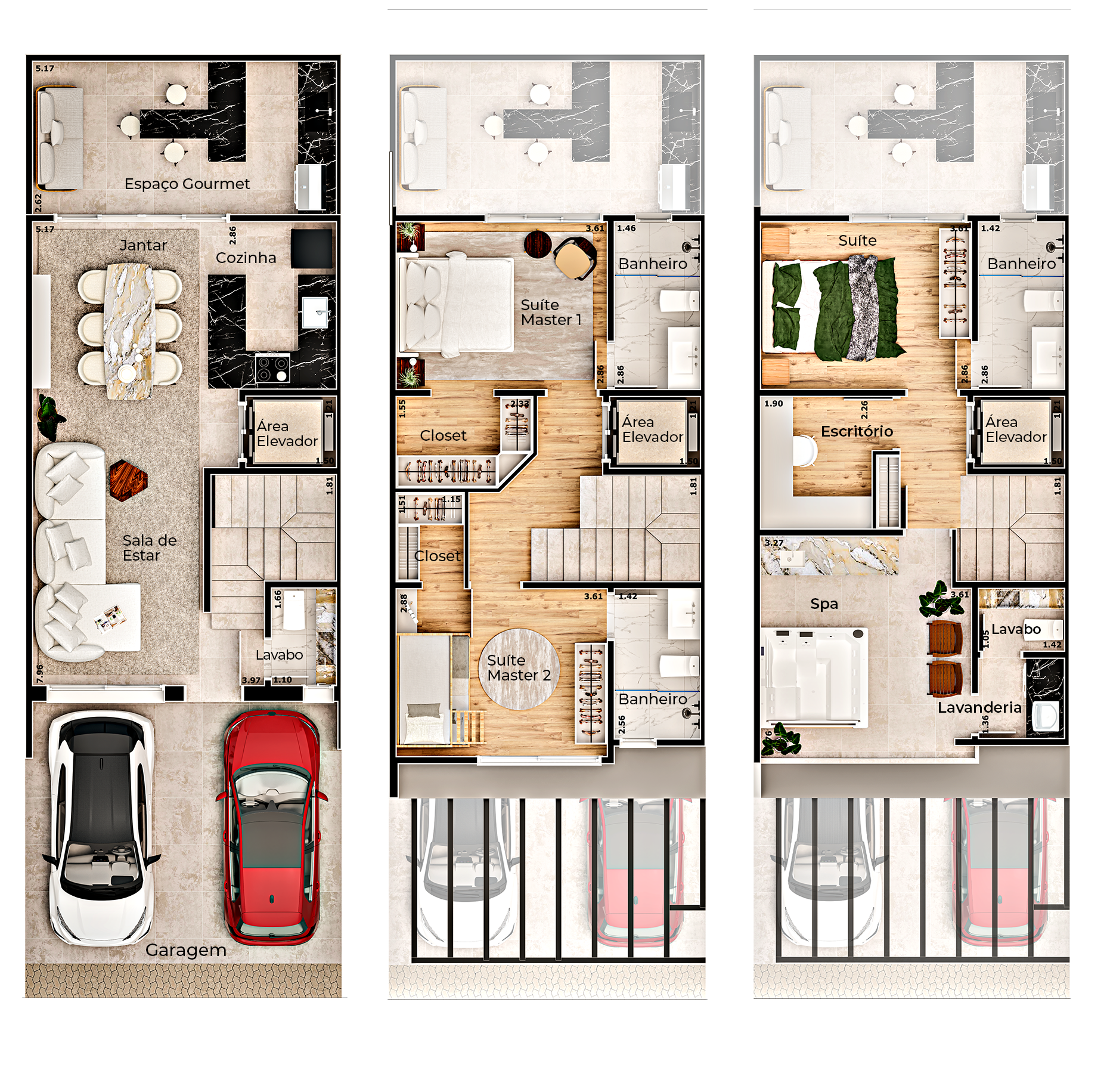 CASAS DE 167M2 NO CLUB HOUSE TAQUARAL 5